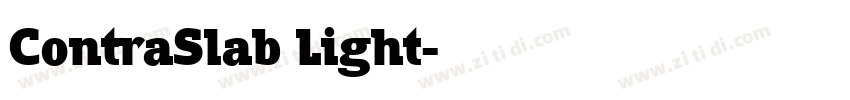 ContraSlab Light字体转换